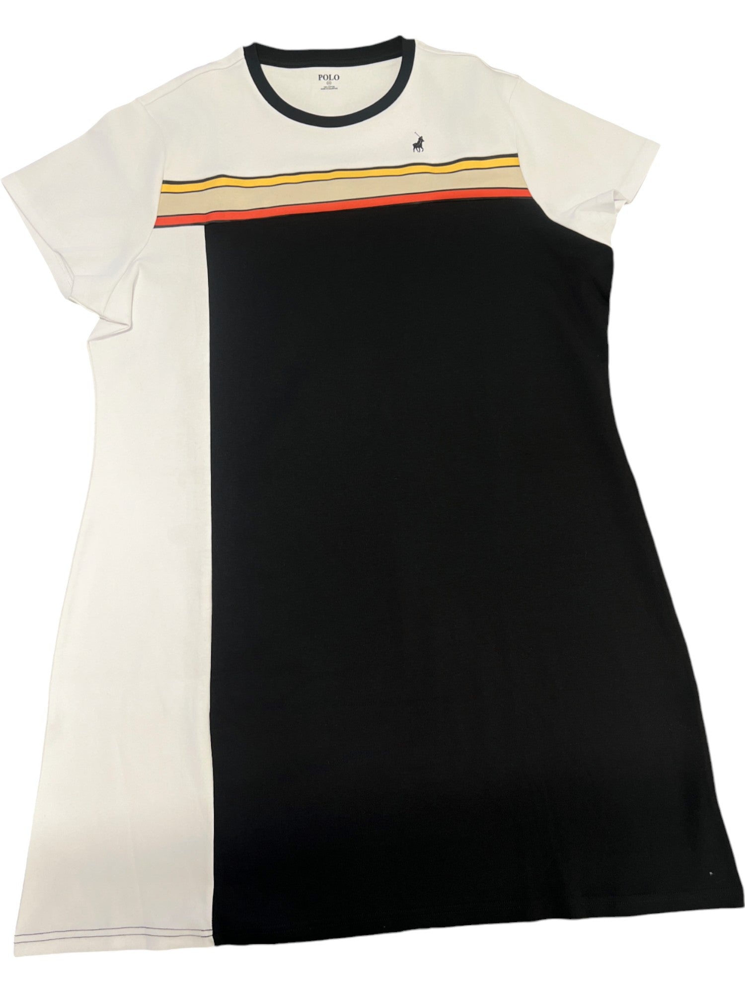 Polo Dress Toni Panelled White